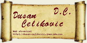 Dušan Čeliković vizit kartica